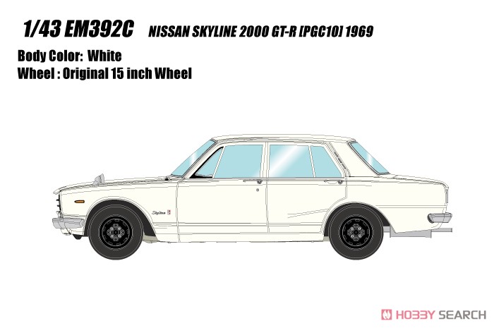 Nissan Skyline 2000 GT-R (PGC10) 1969 ホワイト (ミニカー) その他の画像1