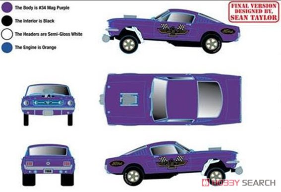 1966 Ford Mustang - GASSERS - Mag Purple (ミニカー) その他の画像1