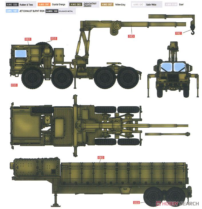 NATO M1014 MAN トラクター & BGM-109G 陸上発射巡航ミサイル (プラモデル) 塗装1