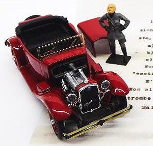 Alfa Romeo 1750 Torpedo with Letter to Nicola Romeo From Mussolini and Mussolini Figure (Diecast Car)