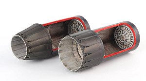 F-16 A/B, C/D Block 25/32/42 P&W Exhaust Nozzle & After Burner Set (Opened+Closed) (for Hasegawa) (Plastic model)