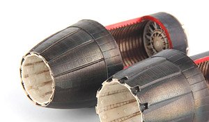 F/A-18 E/F/G GE Exhaust Nozzle & After Burner Set (Closed) (for Hasegawa) (Plastic model)