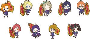 [Love Live! School Idol Project] Rubber Strap Collection / Winning Flag (Set of 9) (Anime Toy)