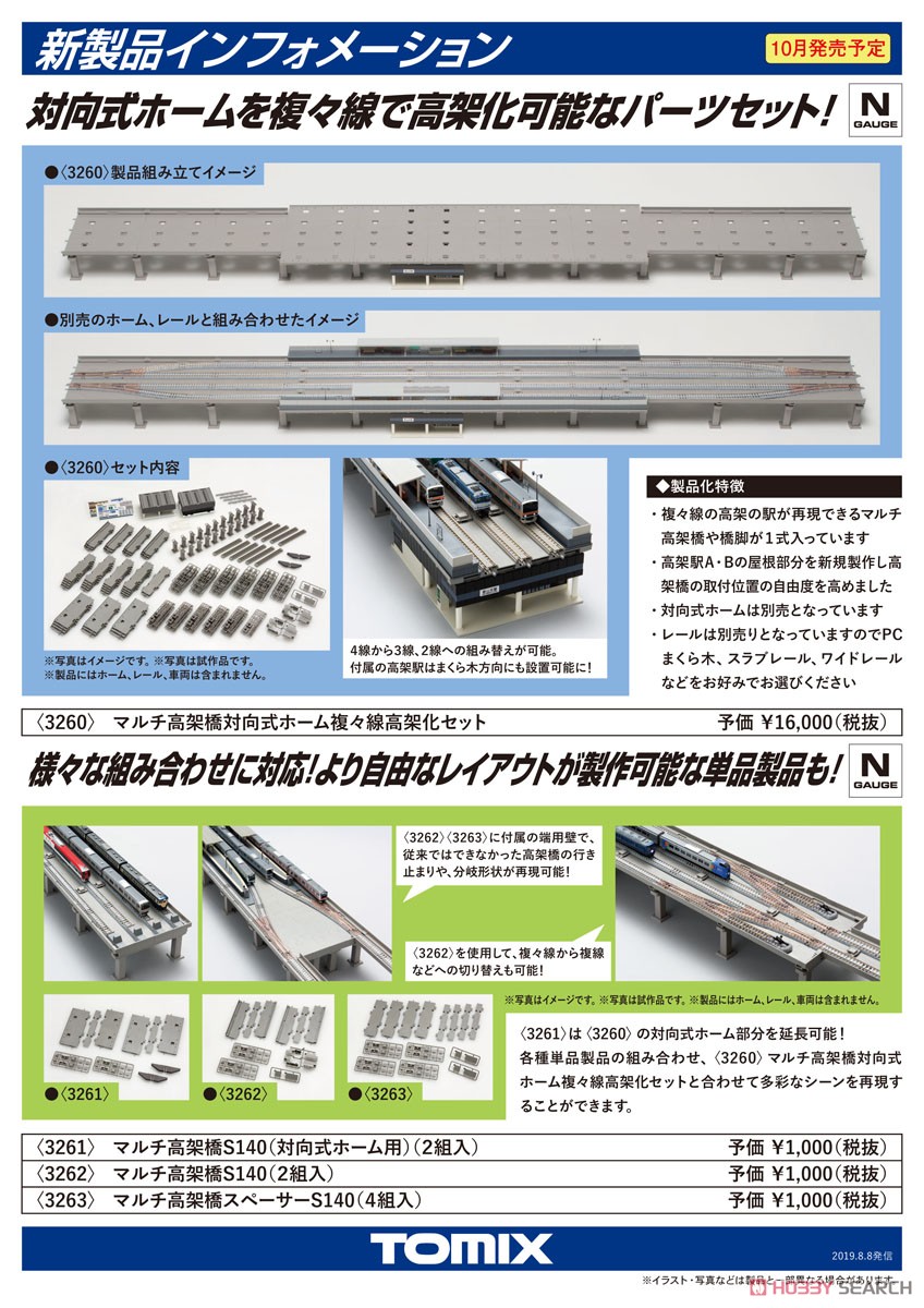 マルチ高架橋S140 (対向式ホーム用) (2組入) (鉄道模型) 解説1