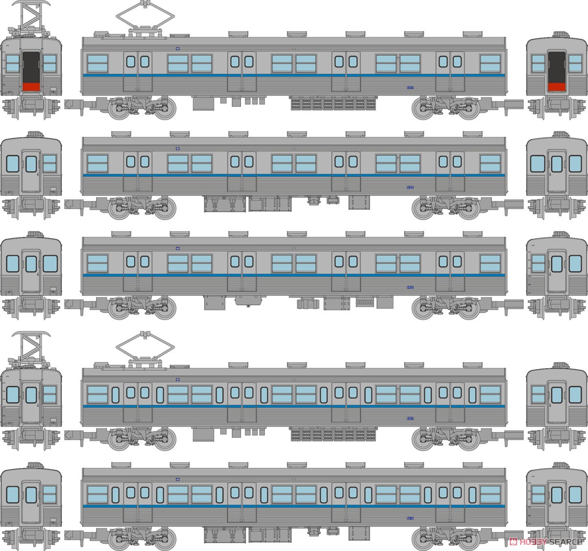 鉄道コレクション 営団地下鉄 5000系 東西線・非冷房車 増結5両セット A (増結・5両セット) (鉄道模型) その他の画像1