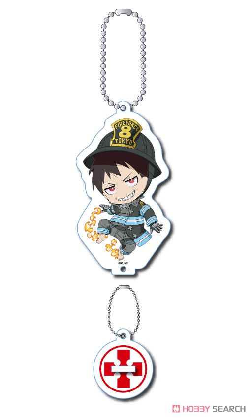 Fire Force Nendoroid Plus Acrylic Stand w/Ball Chain Shinra Kusakabe (Anime Toy) Item picture1