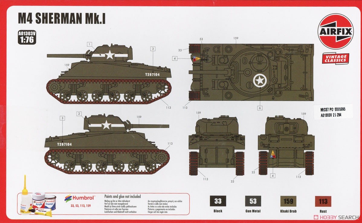 Sherman M4 Mk1 (Plastic model) Color1