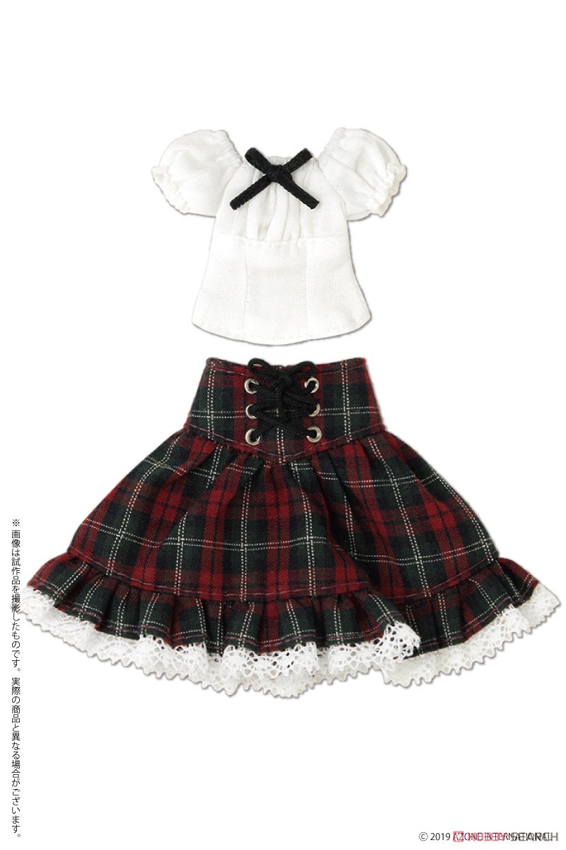 Innocent Girl Set (White x Red Check) (Fashion Doll) Item picture1