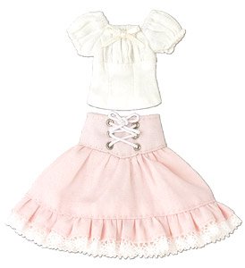 Innocent Girl Set (Ivory x Pastel Pink) (Fashion Doll)