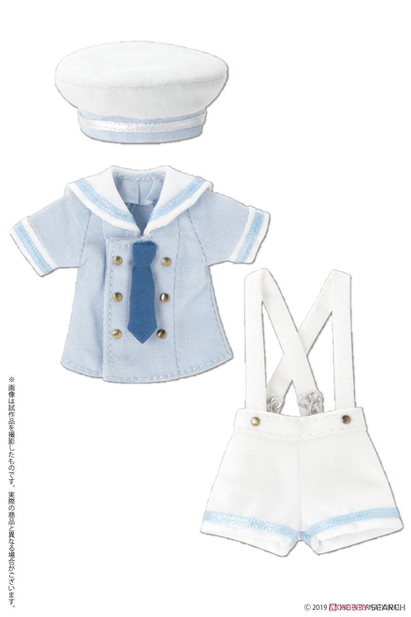 Marine Salopette Set (Light Blue x White) (Fashion Doll) Item picture1
