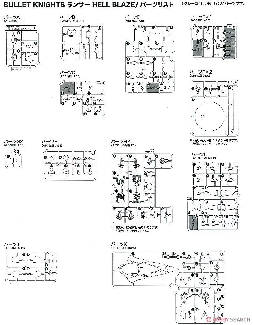 Bullet Knights Lancer Hell Blaze (Plastic model) Assembly guide19