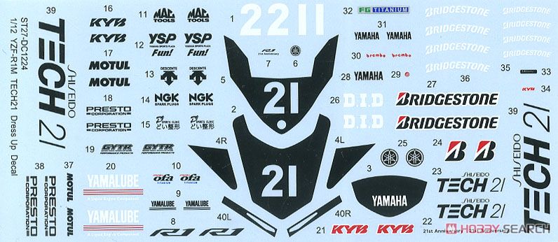 YZF-R1M `TECH21` Dress Up Decal (デカール) 商品画像1