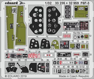 Photo-Etched Parts for F6F-3 (for Trumpeter) (Plastic model)