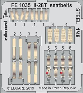 Zoom Etched Parts for Il-28T Seatbelts Steel (for Bobcat Hobby Model Kits) (Plastic model)