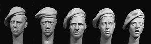 WWII 英 イギリス陸軍ベレー帽/ポーランド軍空挺部隊ベレー帽 (5個入り) (プラモデル)