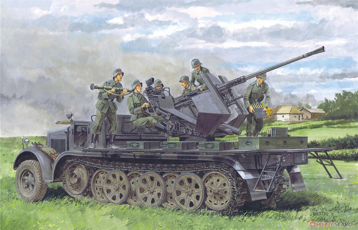 WW.II ドイツ軍 Sd.Kfz.7/2 8トンハーフトラック 装甲キャビン 3.7cm Flak37搭載型 / 3.7cm Flak36搭載型 (2 in1) (プラモデル) その他の画像2