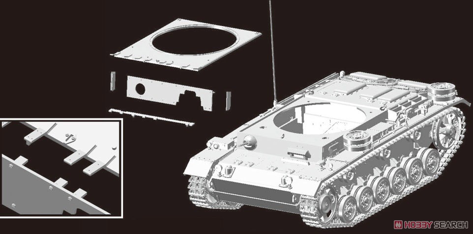 WW.II ドイツ軍 III号戦車J型 極初期/初期生産型 (2 in1) (プラモデル) その他の画像7