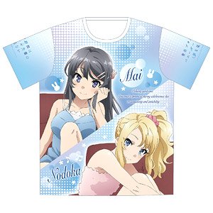 青春ブタ野郎はバニーガール先輩の夢を見ない フルグラフィックTシャツ (キャラクターグッズ)