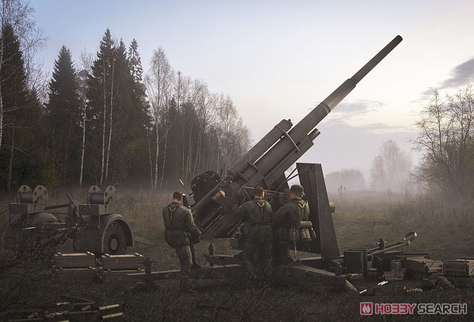 8.8cm FlaK 36/37 AA/AT Gun w/Sd.Ah202 トレーラー＆クルー (プラモデル) その他の画像1