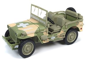 1941 Jeep Willys in Army Medic Camo Auto World Military Series (Diecast Car)
