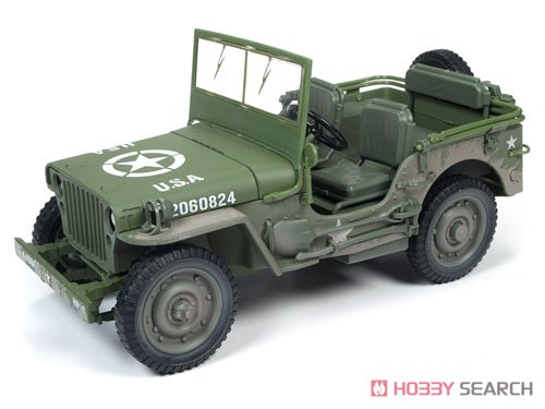 1941 Jeep Willys in Muddy Olive Drab Camo Auto World Military Series (Diecast Car) Item picture1