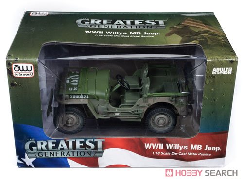 1941 Jeep Willys in Muddy Olive Drab Camo Auto World Military Series (Diecast Car) Package1