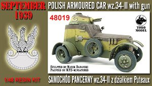 Polish Armoured Car wz.34-II with 37mm Puteaux Gun Full Resin Kit with Decals (Plastic model)