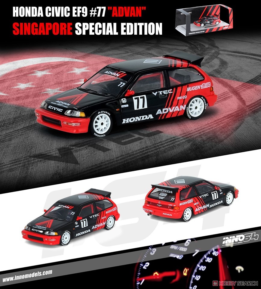 Honda Civic EF9 Advan #77 Singapore Limited (Diecast Car) Other picture1