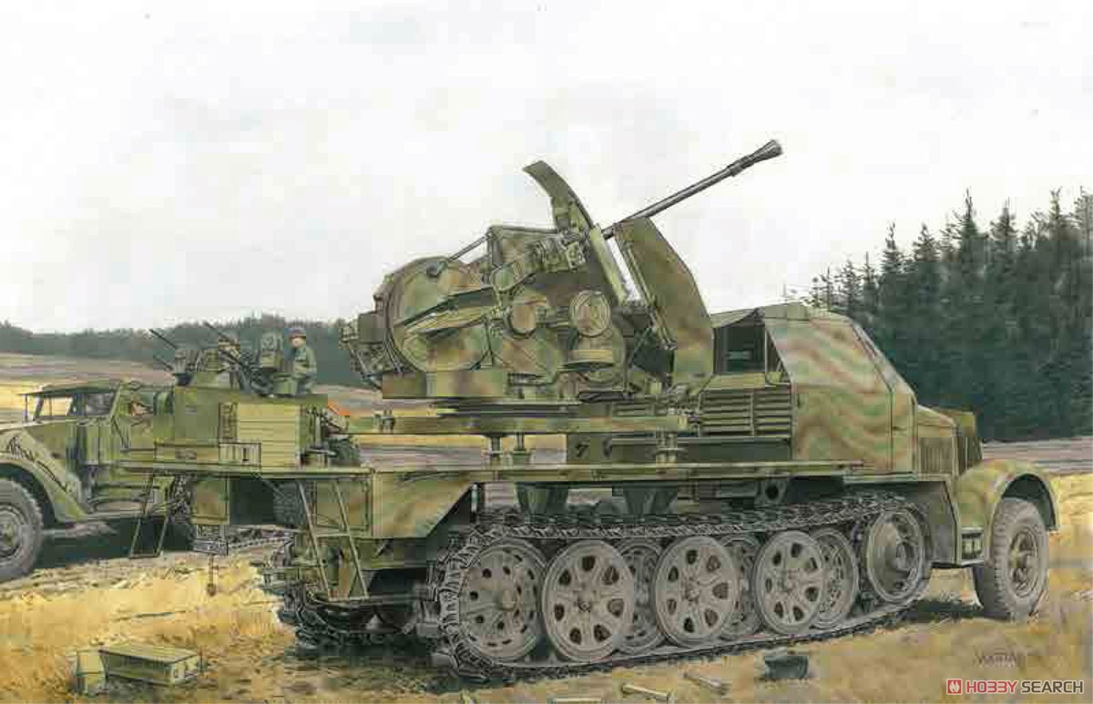 ドイツ軍 Sd.Kfz.7/2 装甲8tハーフトラック 3.7cm対空機関砲FlaK43搭載型 +ディテールアップパーツ付き (プラモデル) その他の画像3