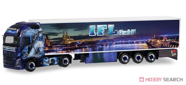 (HO) ボルボ FH GI.XL冷蔵ボックス セミトレーラー`IFL Koln` (鉄道模型) 商品画像1