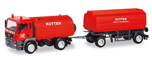 (HO) MAN TGA M 清掃車 with tank trailer `Kutter` (鉄道模型)