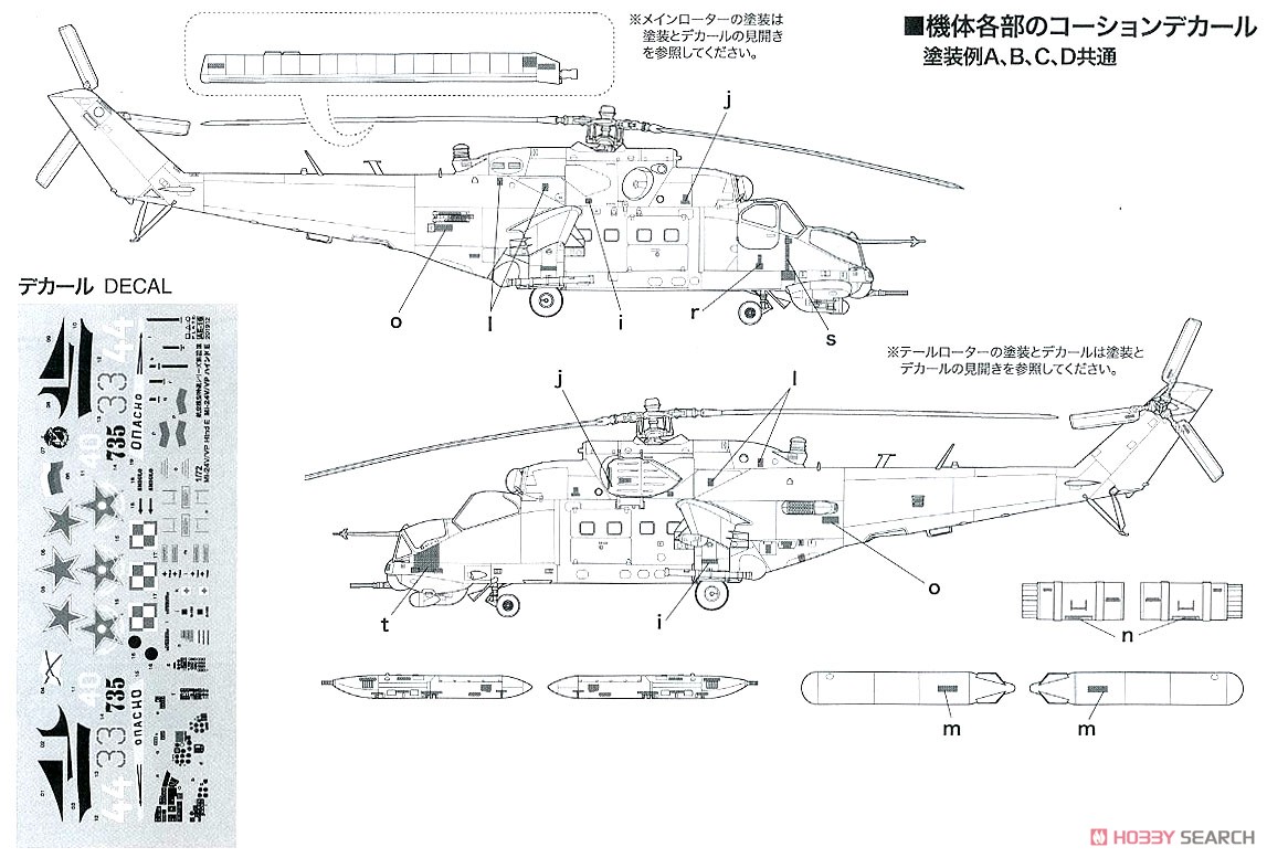 Mi-24V/VP ハインドE (プラモデル) 塗装3