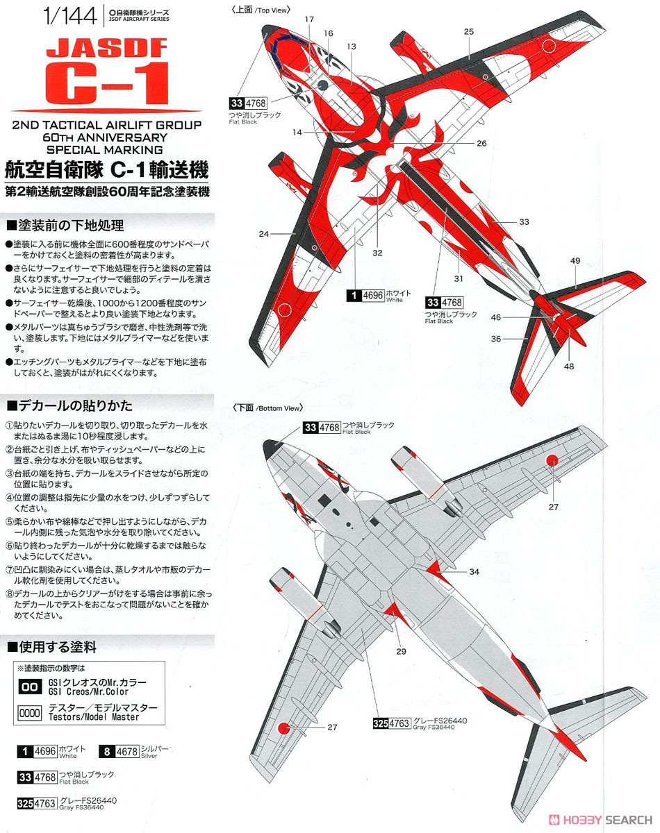 航空自衛隊 C-1輸送機 第2輸送航空隊 創設60周年記念塗装機 (マルチマテリアルキット) (プラモデル) 塗装1