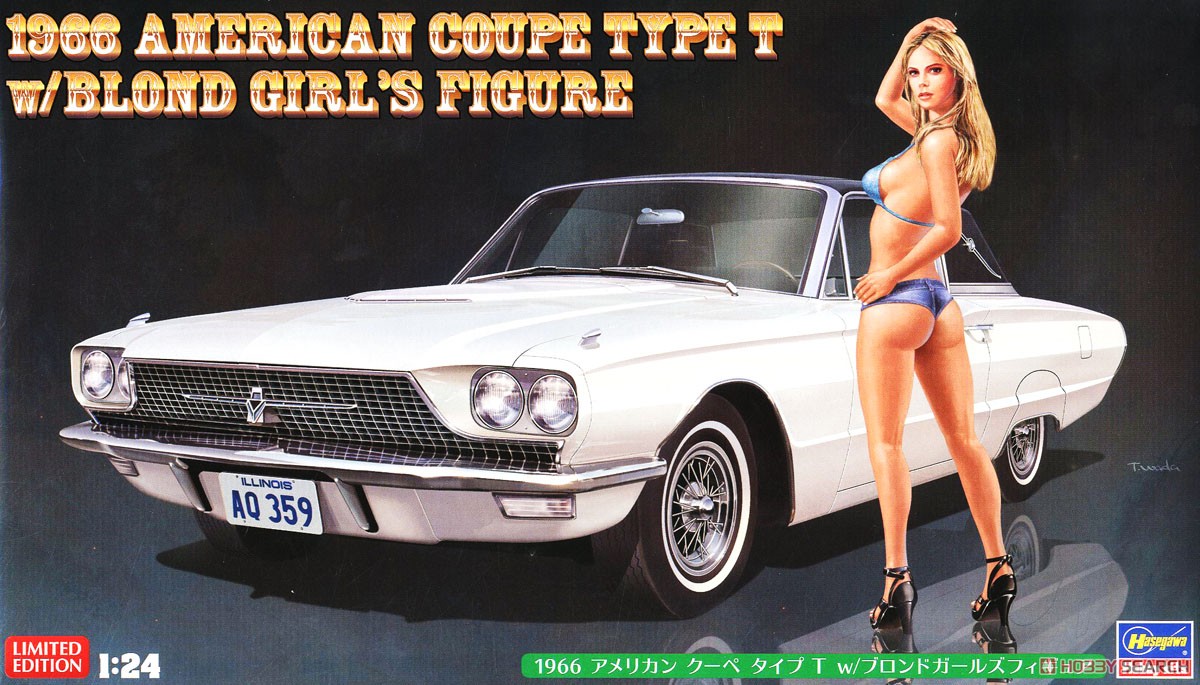 1966 アメリカン クーペ タイプT w/ブロンド ガールズ フィギュア (プラモデル) パッケージ1