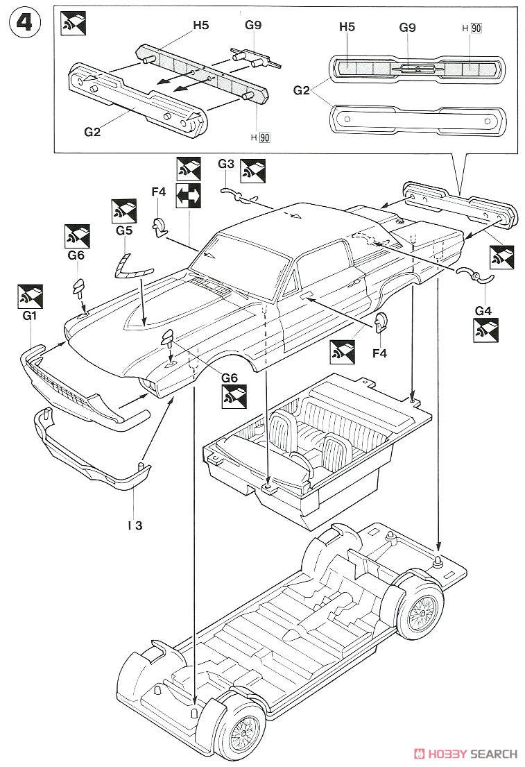 1966 アメリカン クーペ タイプT w/ブロンド ガールズ フィギュア (プラモデル) 設計図2