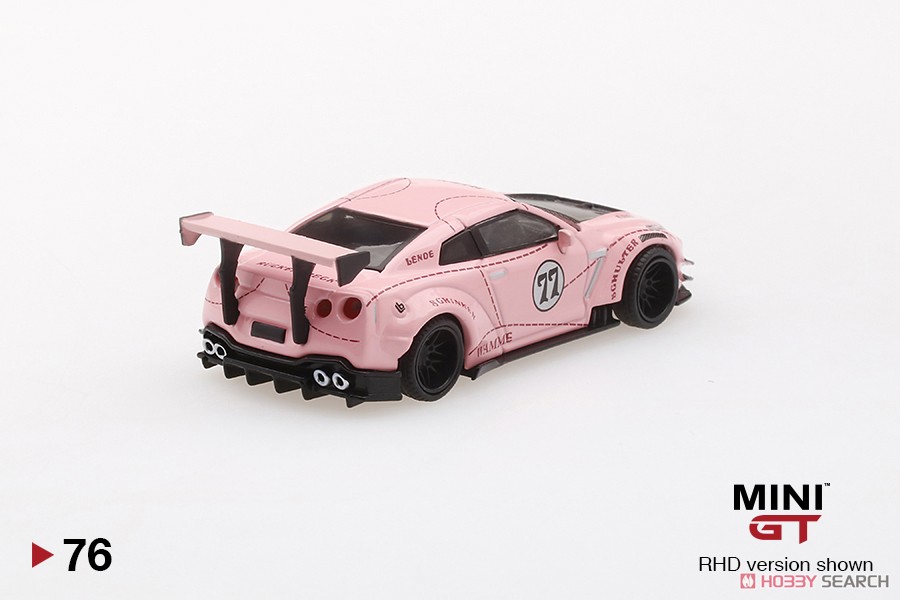 LB WORKS Nissan GT-R R35 Type2 Rear Wing Version 3 Pink Pig (RHD) (Diecast Car) Item picture2