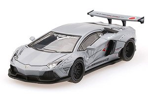 LB WORKS Lamborghini Aventador LB-R Fighters Works Matte Gray (RHD) (Diecast Car)