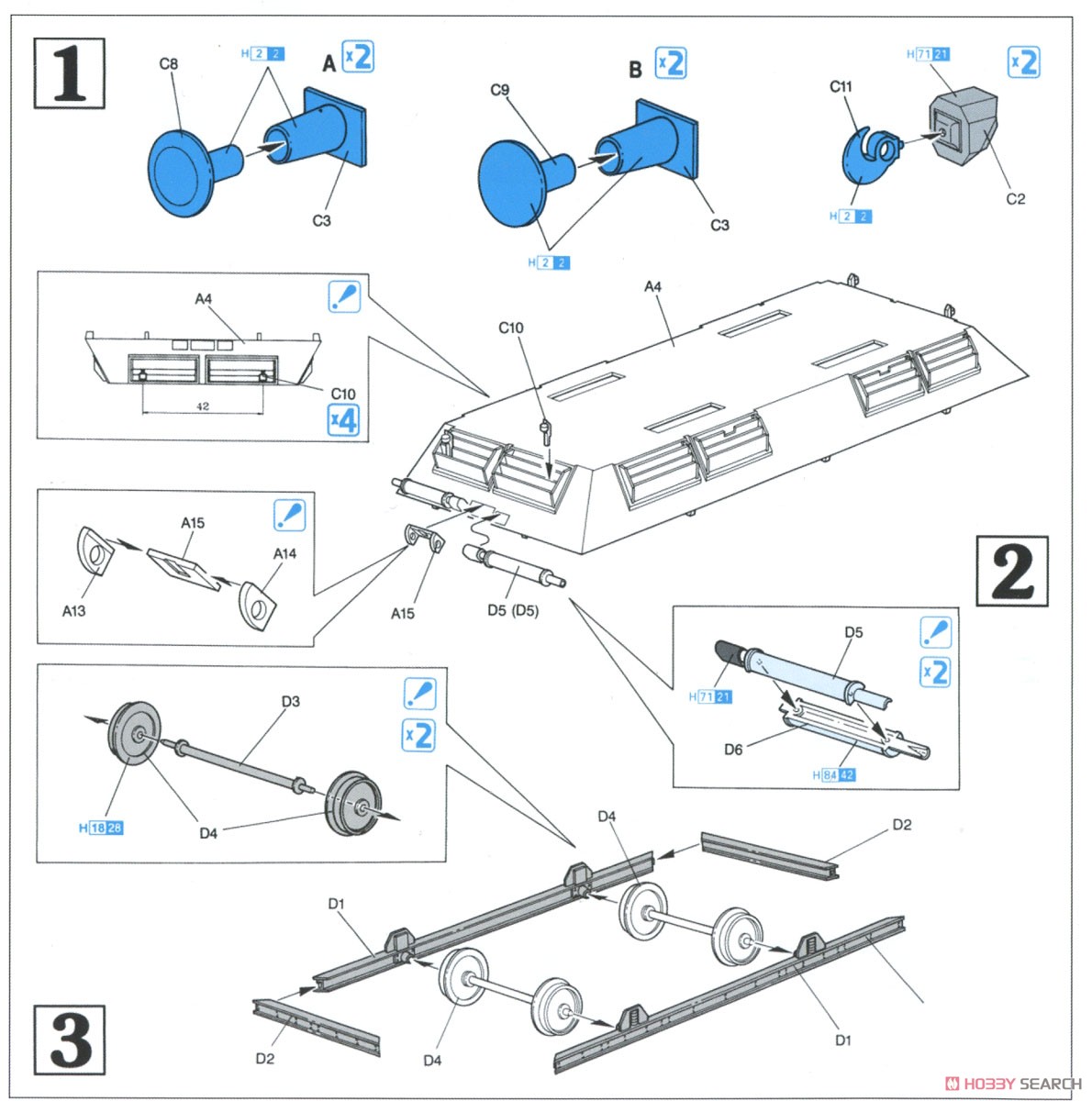 Steyr Schweren Schienenpanzerspahzug s.Sp. Artilleriewagen (Pz.Kpfw.III Ausf.N Turm) (Plastic model) Assembly guide1