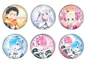 Re: Life in a Different World from Zero Wet Color Series Can Badge (Set of 6) (Anime Toy)