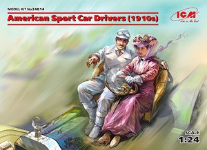 American Sport Car Drivers (1910s) (1 Male, 1 Female Figures) (Plastic model)