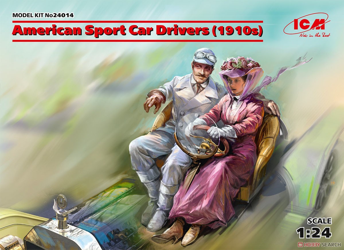 アメリカンスポーツカー 女性ドライバー&紳士 (1910s) (プラモデル) パッケージ1