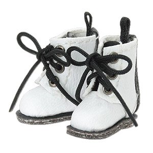 3 Hole Boots (White x Black) (Fashion Doll)