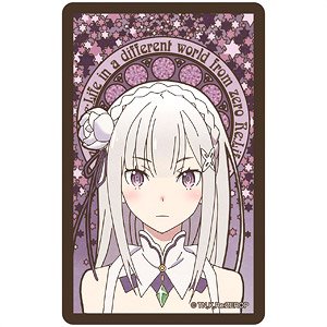 Re: Life in a Different World from Zero Art Nouveau Series IC Card Sticker Emilia (Anime Toy)