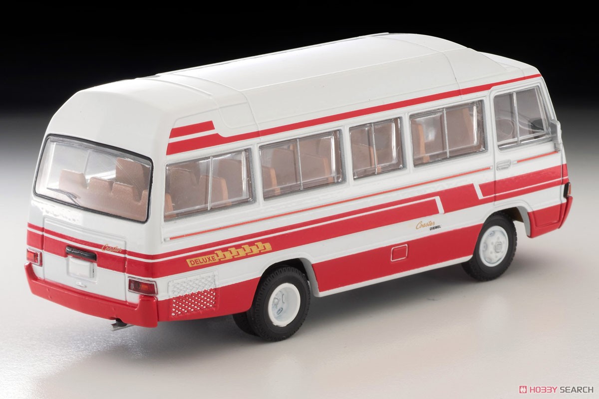 TLV-184b トヨタ コースター ハイルーフ デラックス車 (白/赤) (ミニカー) 商品画像2