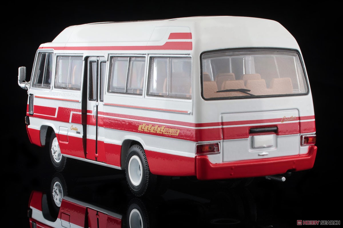 TLV-184b トヨタ コースター ハイルーフ デラックス車 (白/赤) (ミニカー) 商品画像8