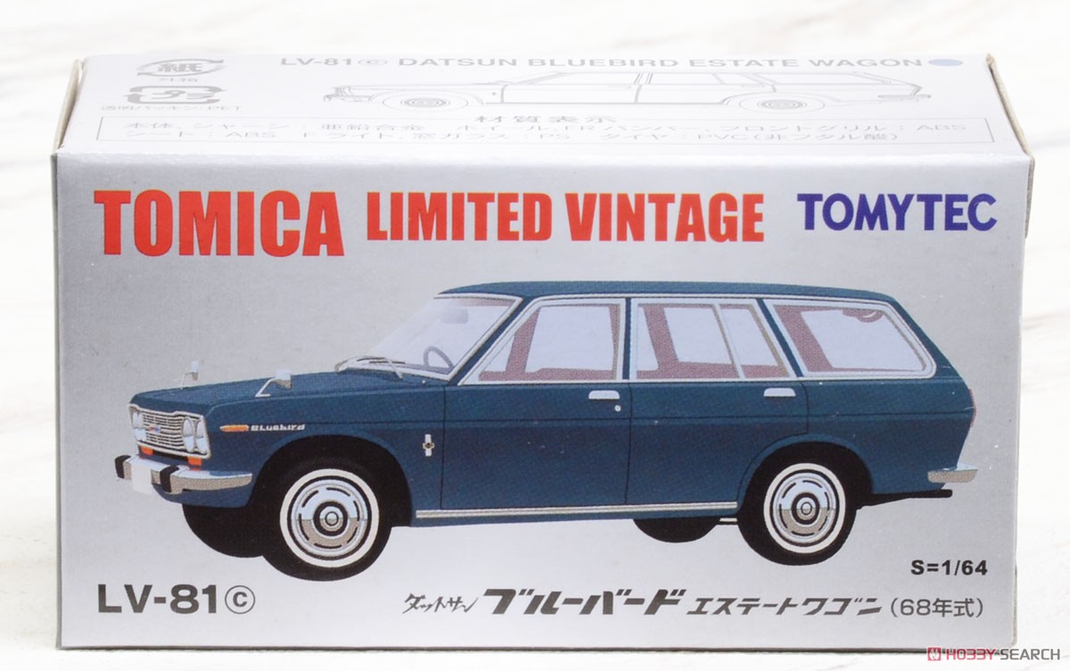 TLV-81c Datsun Bluebird Estate Wagon (Blue) (Diecast Car) Package1