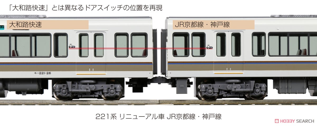 221系 リニューアル車 JR京都線・神戸線 8両セット (8両セット) (鉄道模型) その他の画像4