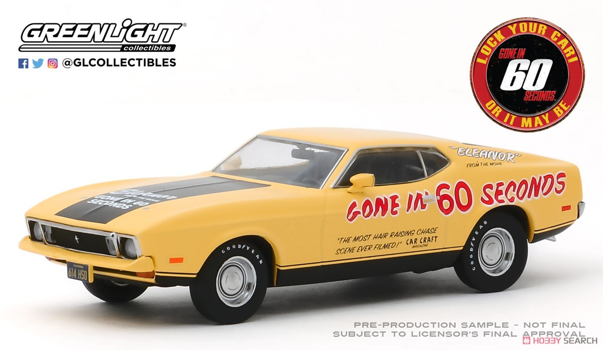 Gone in Sixty Seconds 1973 Ford Mustang Mach 1 `Eleanor` (Post-Filming Tribute Edition) (ミニカー) 商品画像1
