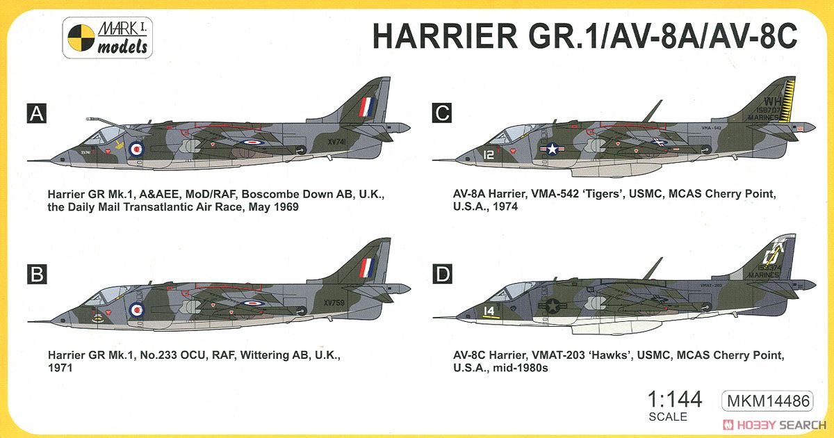 ハリアー GR.1/AV-8A/AV-8C 「第一世代」 (プラモデル) 塗装1