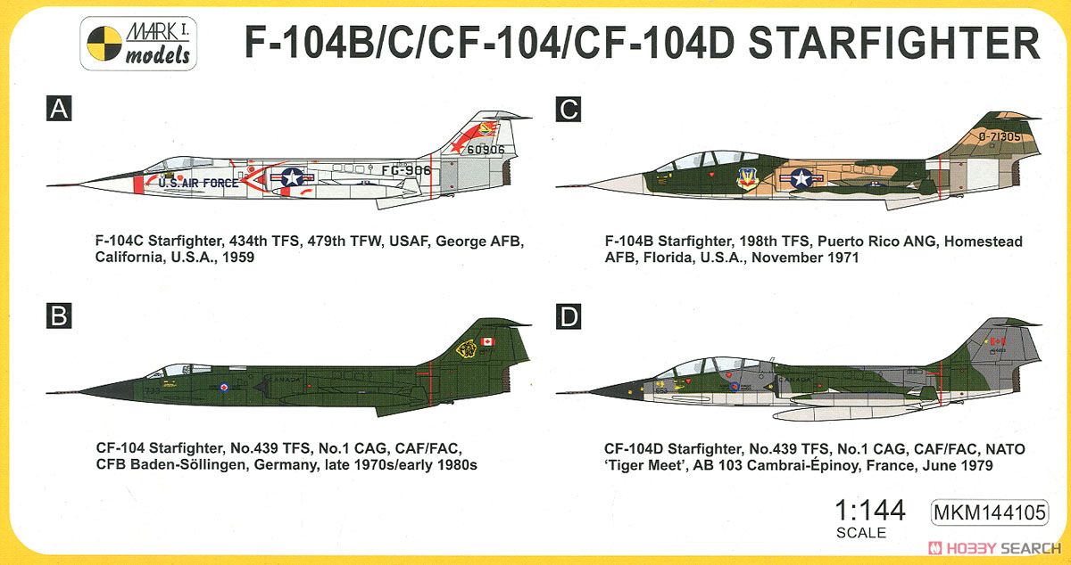 F-104B/C/CF-104/CF-104D 「北米スターファイター」 (プラモデル) 塗装1